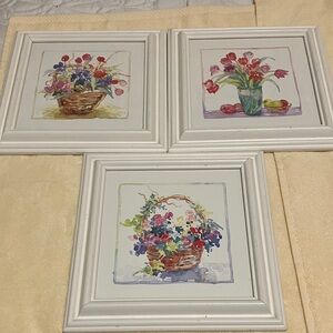 Three watercolor prints